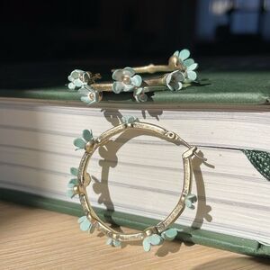 lonna & lilly | wildflower blue and gold hoops